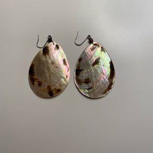 Iridescent shell earrings